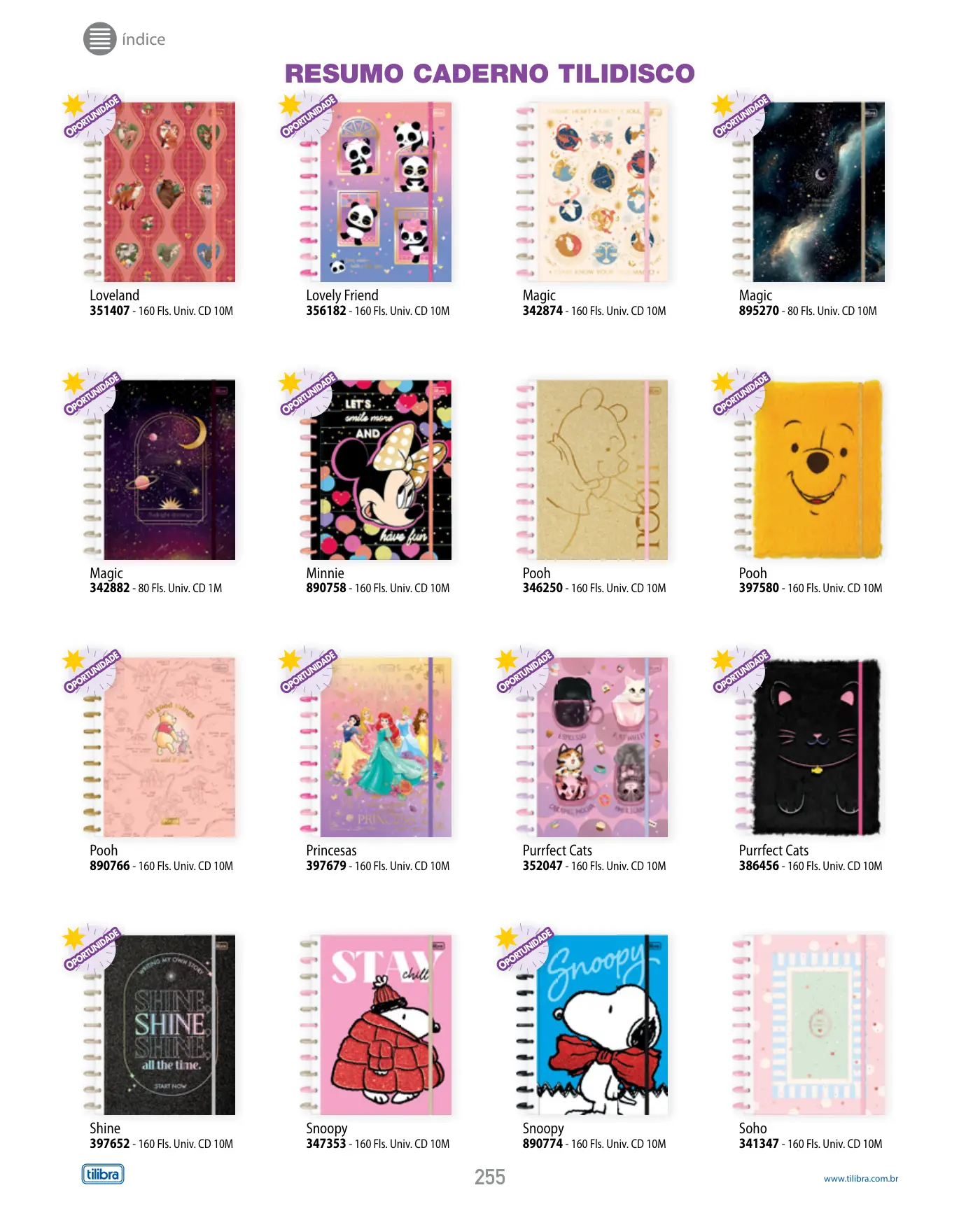 Caderno Universitário Capa Dura Tilidisco 1 Matéria Magic 80 fls na página do catálogo