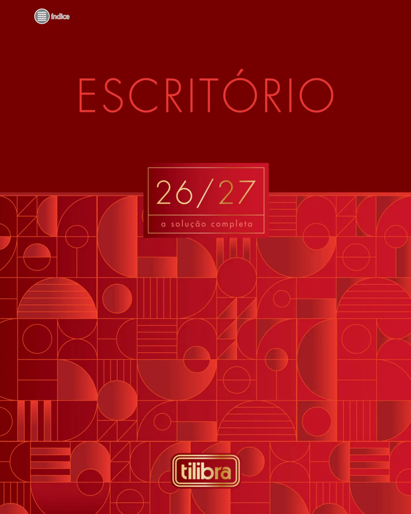 Capa do catálogo Tilibra Escritório 2026/27