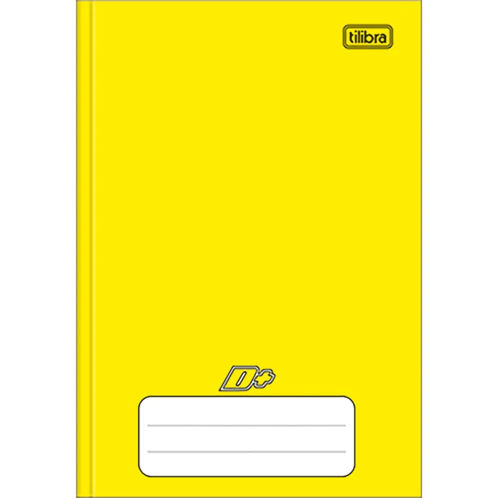 Caderno Brochura Capa Dura 1/4 Amarelo D+ 48 fls