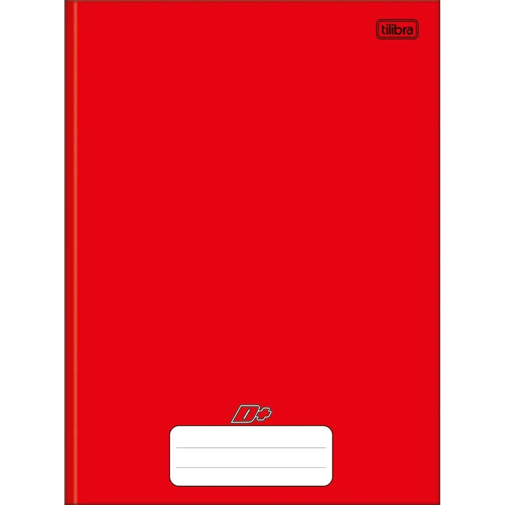 Caderno Brochura Capa Dura Universitário Vermelho D+ 48 fls