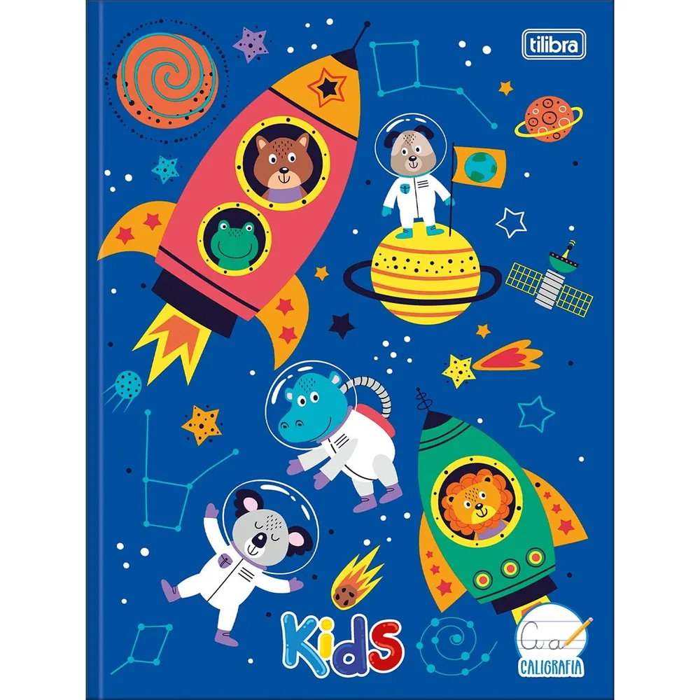 Caderno Pedagógico Capa Dura Caligrafia Kids Masculino 40 fls