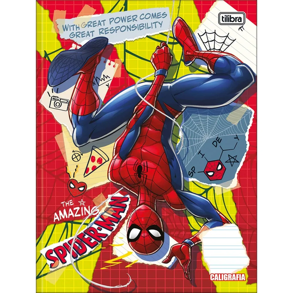 Caderno Pedagógico Capa Dura Caligrafia Spider-Man 40 fls