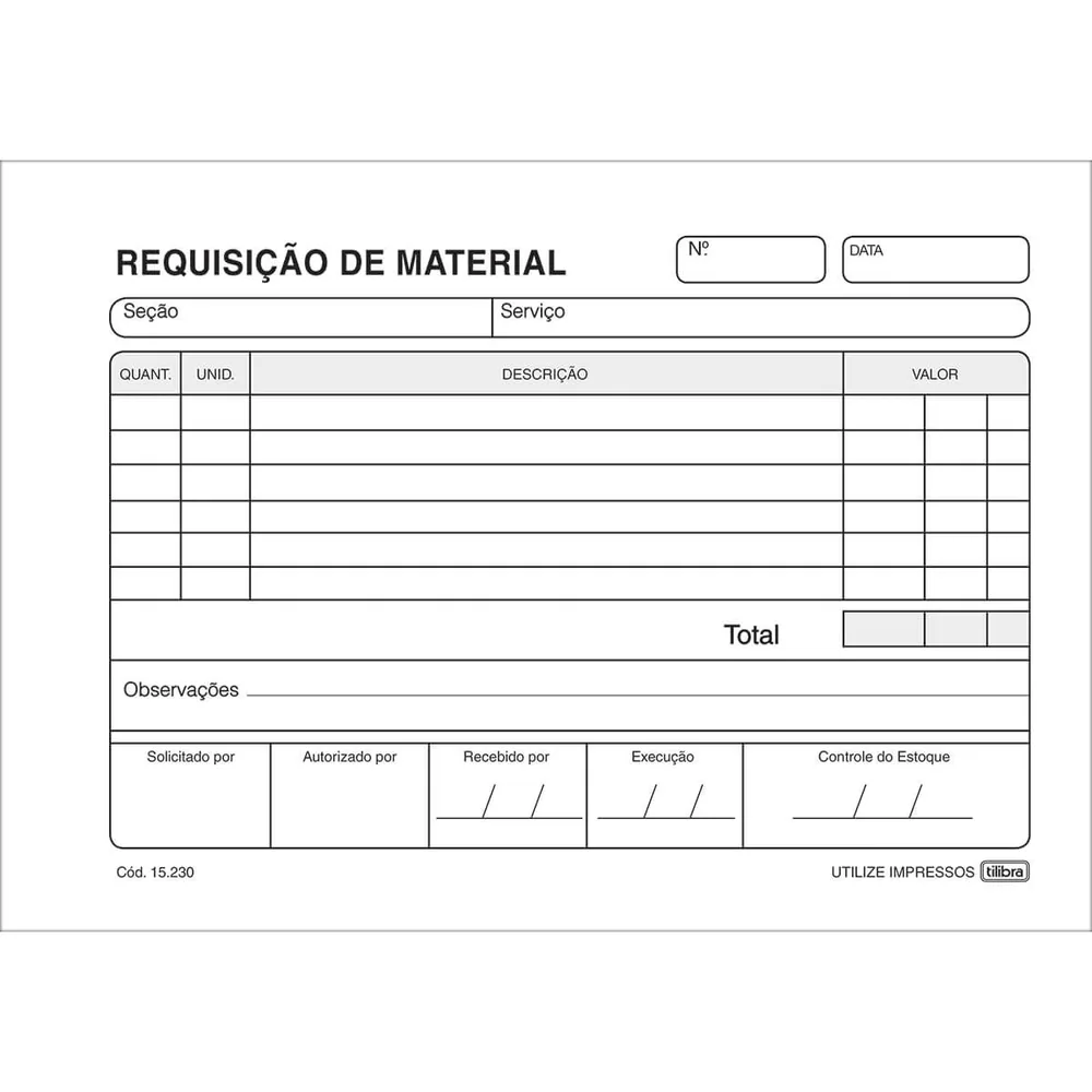 Requisição de Material Simplificado
