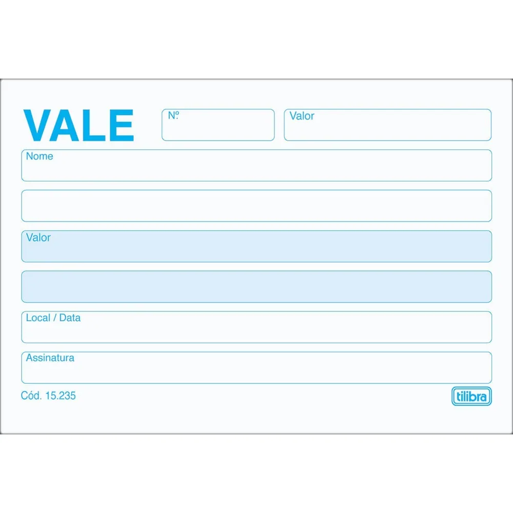 Vale Sem Canhoto (100 folhas)