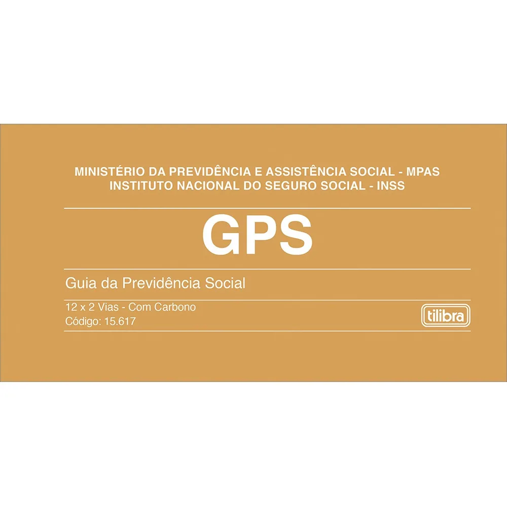 Carnê GPS - Guia da Previdência Social 12x2 Vias