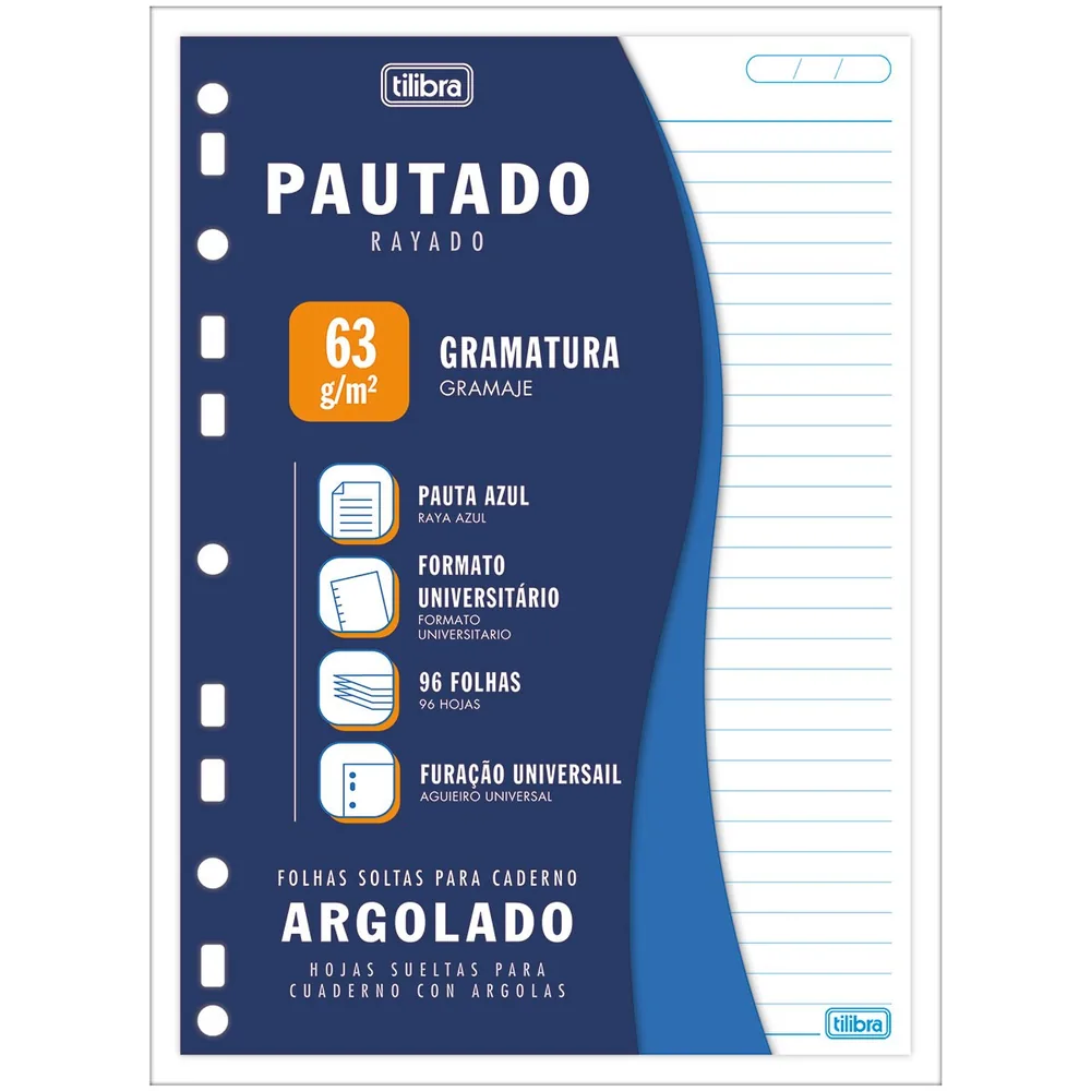 Folhas Soltas Furação Universal 96 fls
