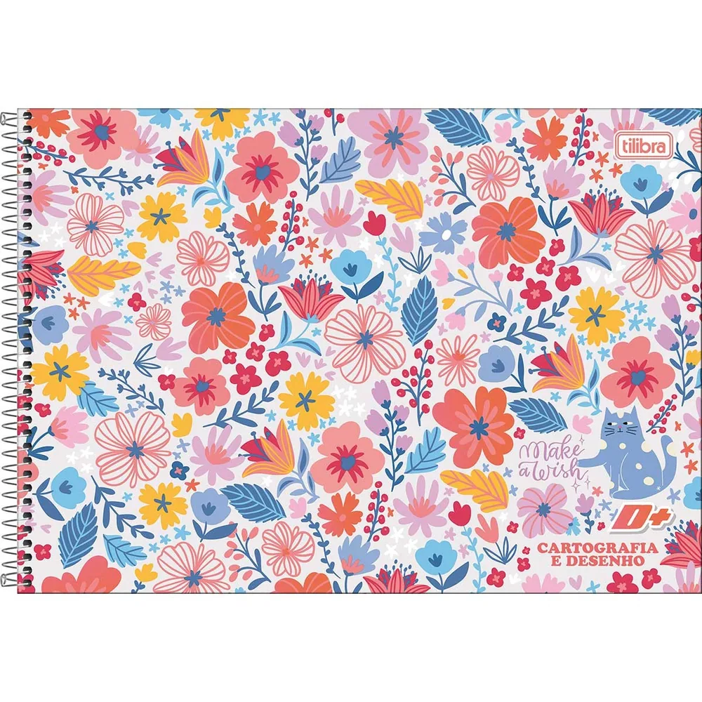 Caderno Cartografia e Desenho Capa Dura D+ Feminino 96 fls