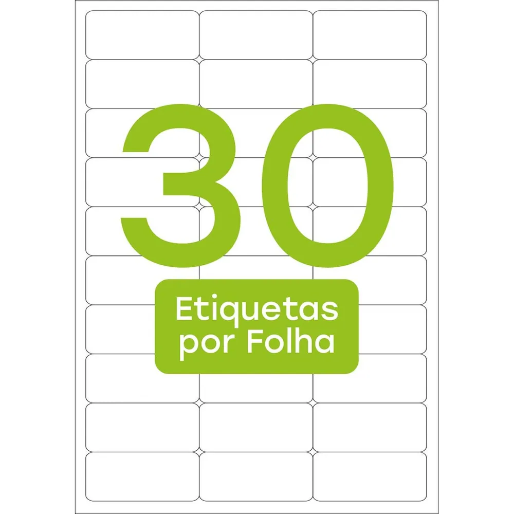 Etiqueta Adesiva Inkjet + Laser TB6180 (25,4x66,7 mm, Carta)