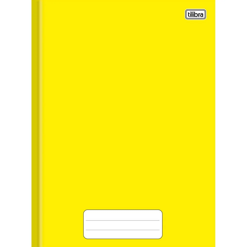 Caderno Brochura Capa Dura 1/4 Amarelo Pepper 80 fls