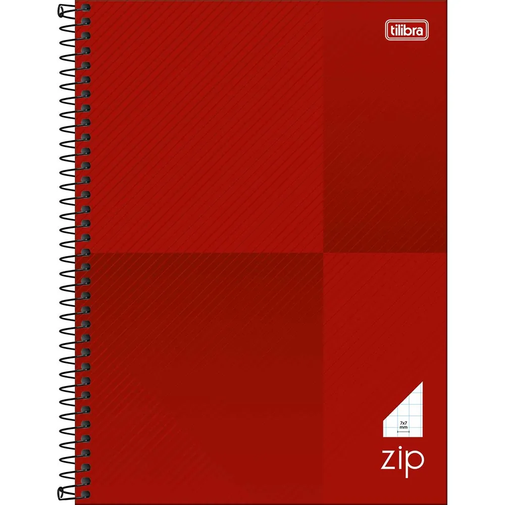 Caderno Universitário Capa Dura Quadriculado 7x7mm Zip Econômico 80 fls