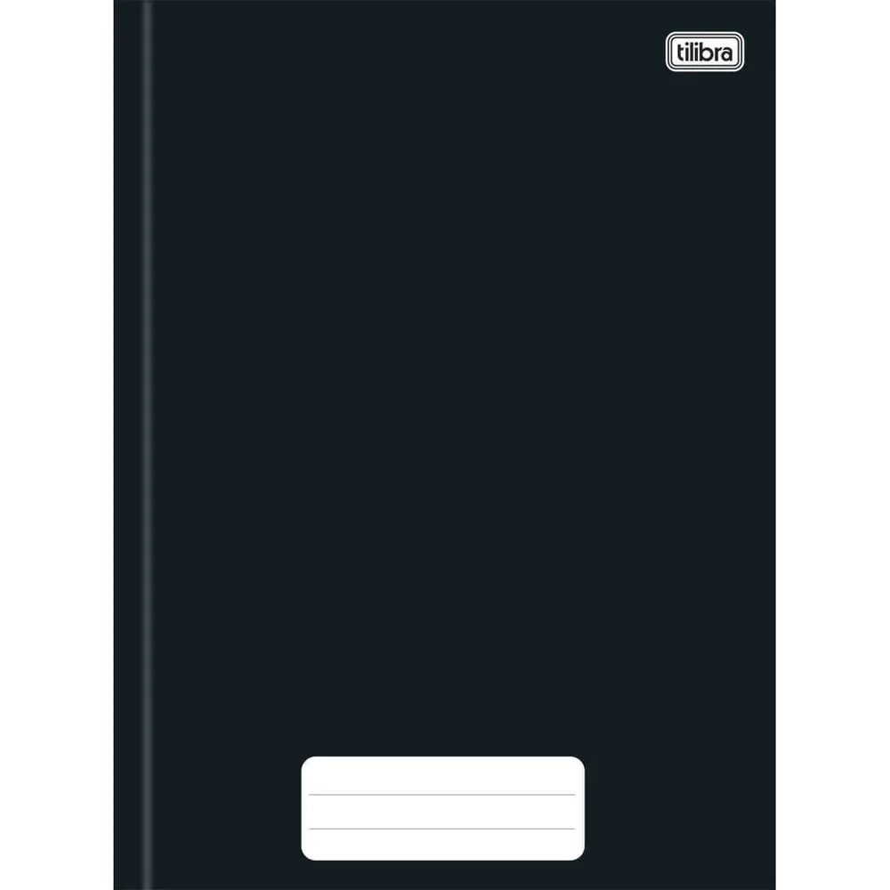 Caderno Brochura Capa Dura 1/4 Preto Pepper 80 fls