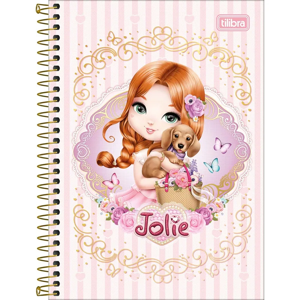 Caderno 1/4 Capa Dura Jolie 80 fls