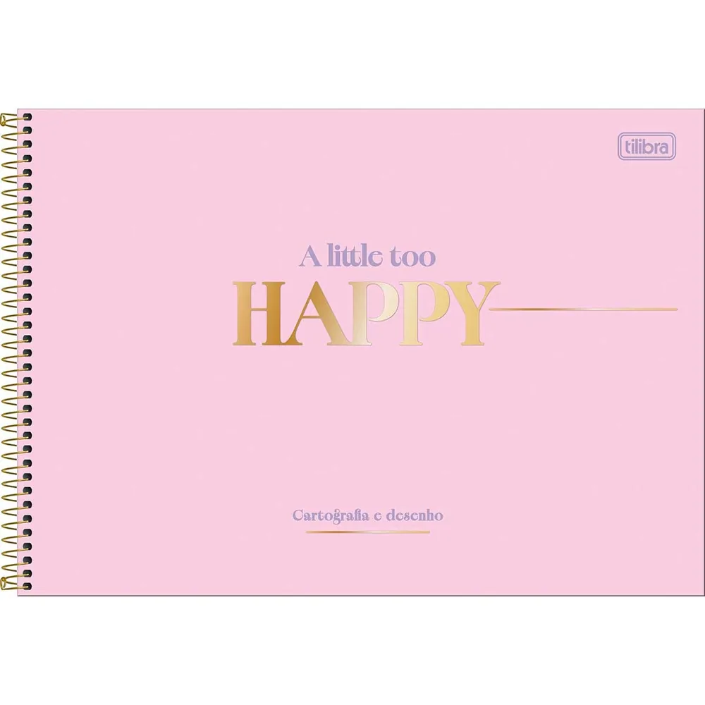 Caderno Cartografia e Desenho Capa Dura Happy 80 fls