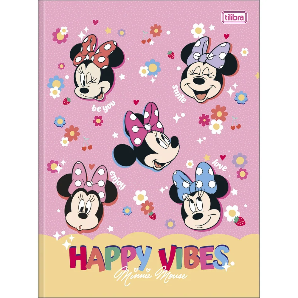 Caderno Brochura Capa Dura Universitário Minnie 80 fls
