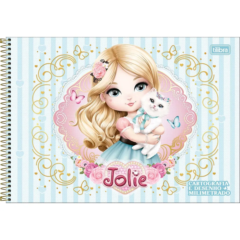 Caderno Cartografia e Desenho Capa Dura (MM) Jolie 80 fls