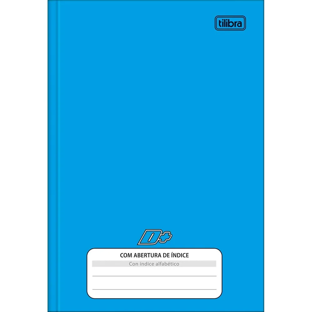 Caderno Brochura Capa Dura 1/4 com Índice Azul D+ 96 fls