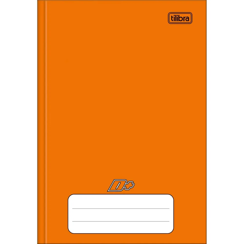 Caderno Brochura Capa Dura 1/4 Laranja D+ 48 fls
