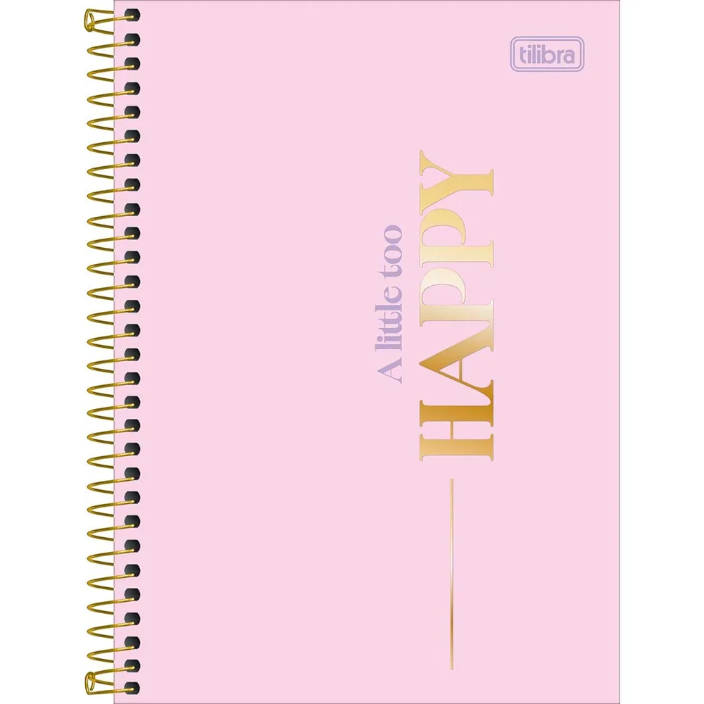 Caderno 1/4 Capa Dura Happy 80 fls