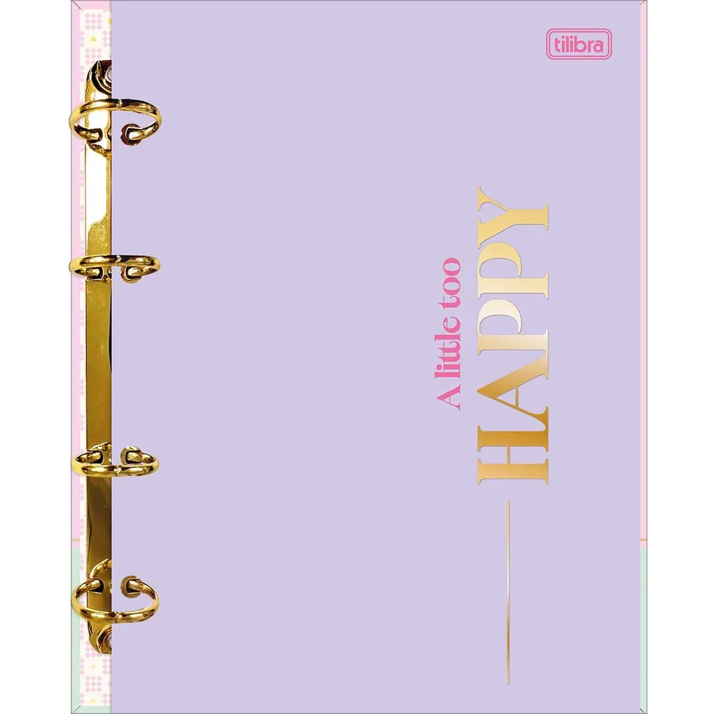 Caderno Argolado Cartonado Colegial S/L Happy 80 fls