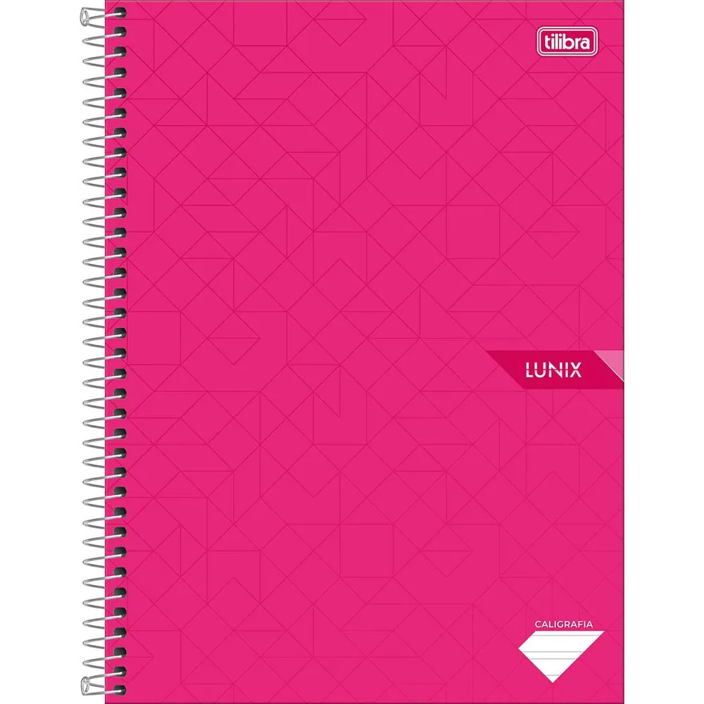 Caderno Universitário Capa Dura Caligrafia Lunix 80 fls