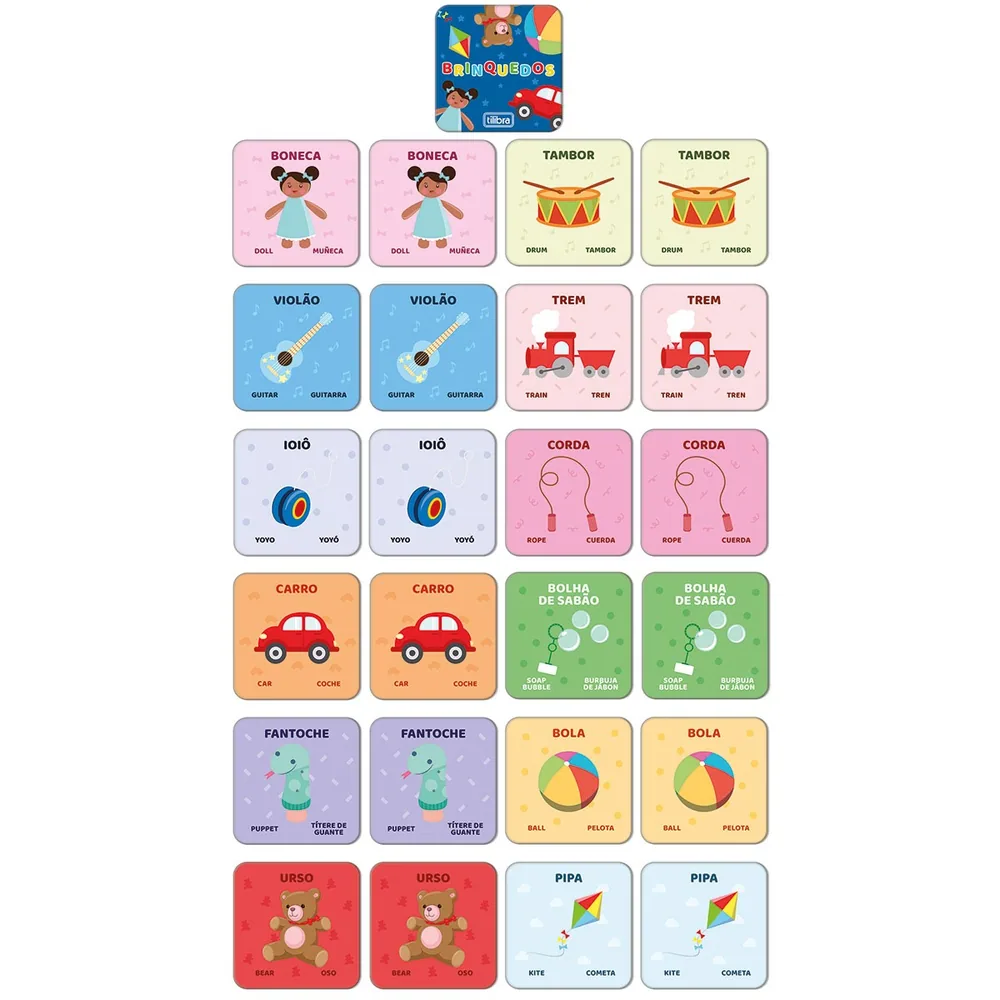 Jogo da Memória Comidinhas e Brinquedos