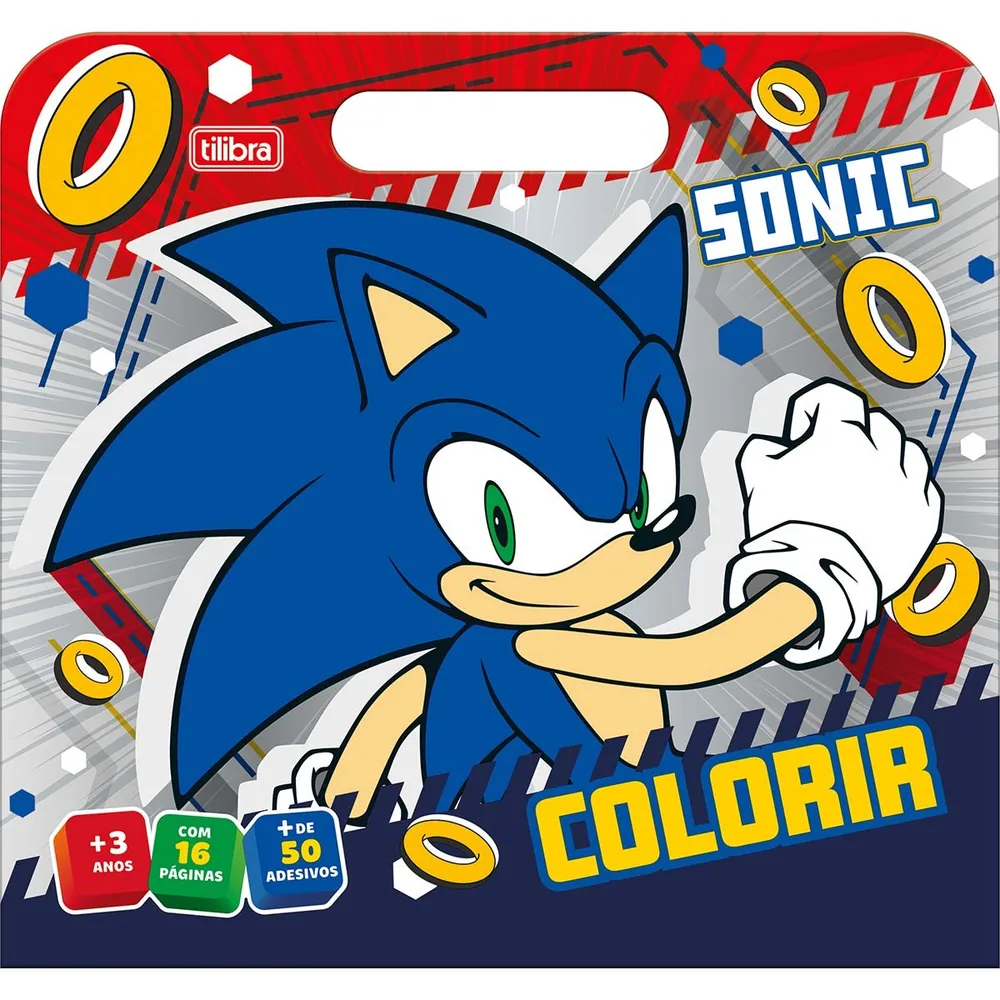 Álbum Colorir Maleta Sonic