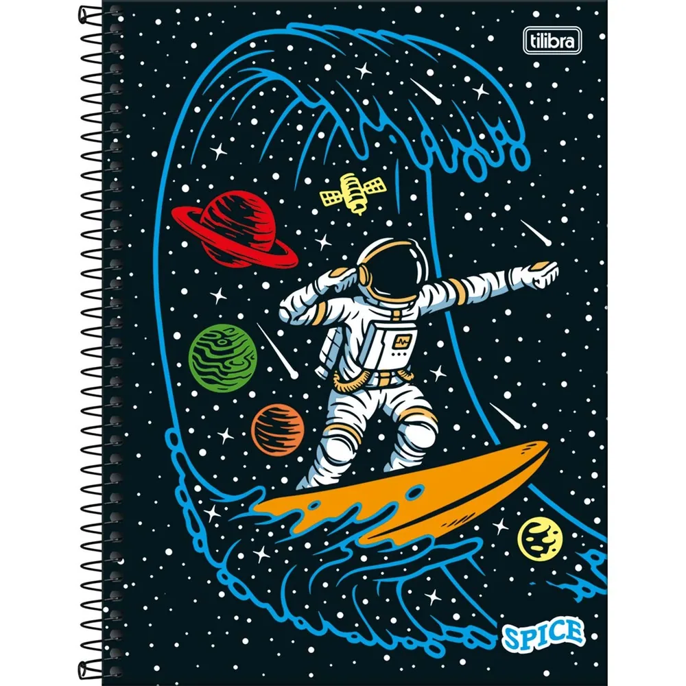Caderno Universitário Capa Dura 20 Matérias Spice Masculino 320 fls