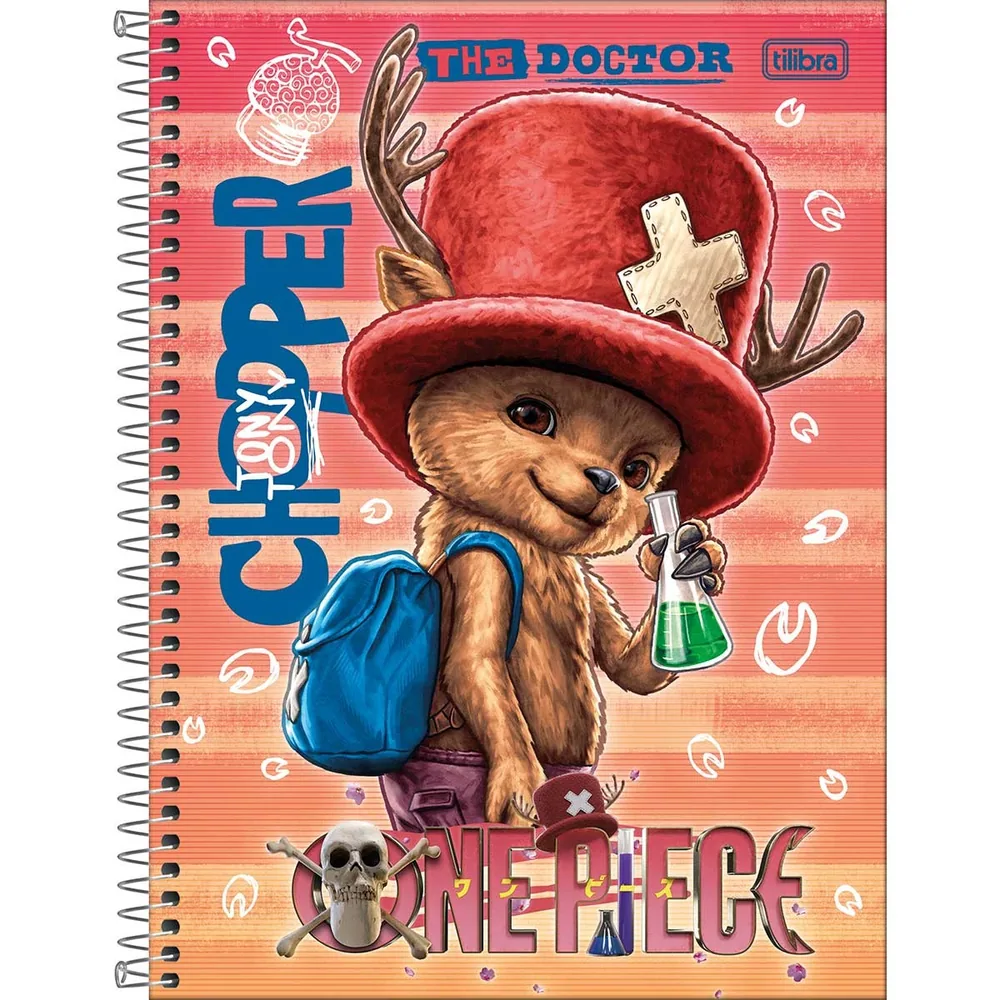 Caderno Universitário Capa Dura 10 Matérias One Piece Netflix 160 fls