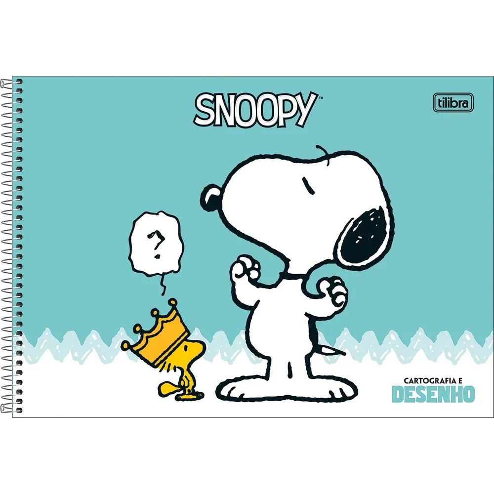 Caderno Cartografia e Desenho Capa Dura Snoopy 80 fls