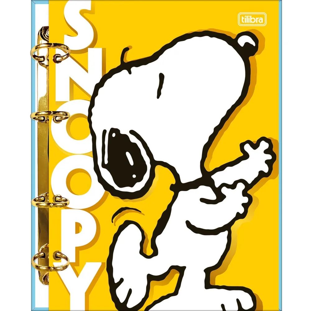 Caderno Argolado Cartonado Colegial S/L Snoopy 80 fls