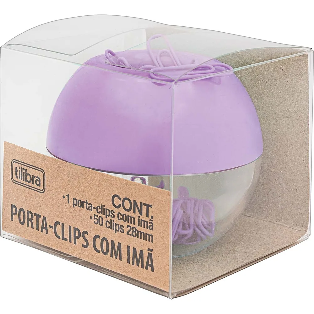 Porta Clips Magnético Lilás