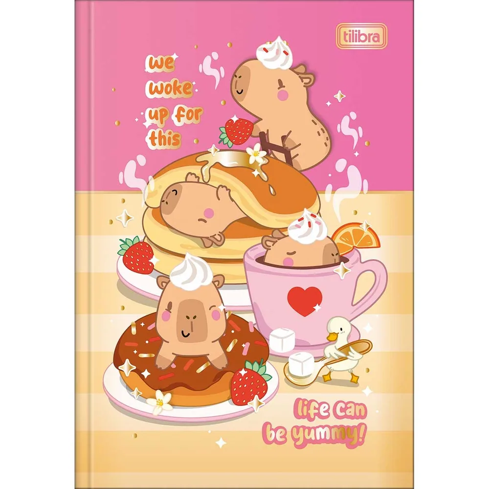 Caderno Brochura Capa Dura 1/4 Capyclub 80 fls