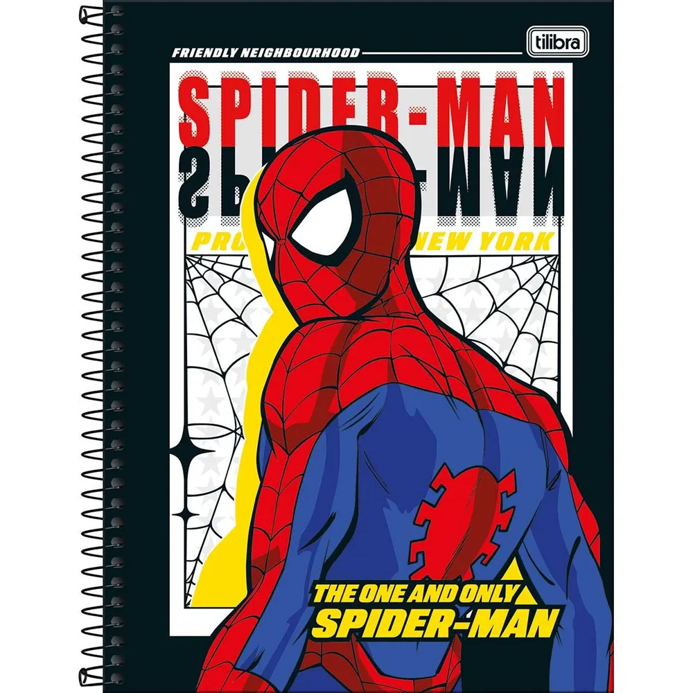 Caderno Universitário Capa Dura Fit 1 Matéria Spider-Man 80 fls