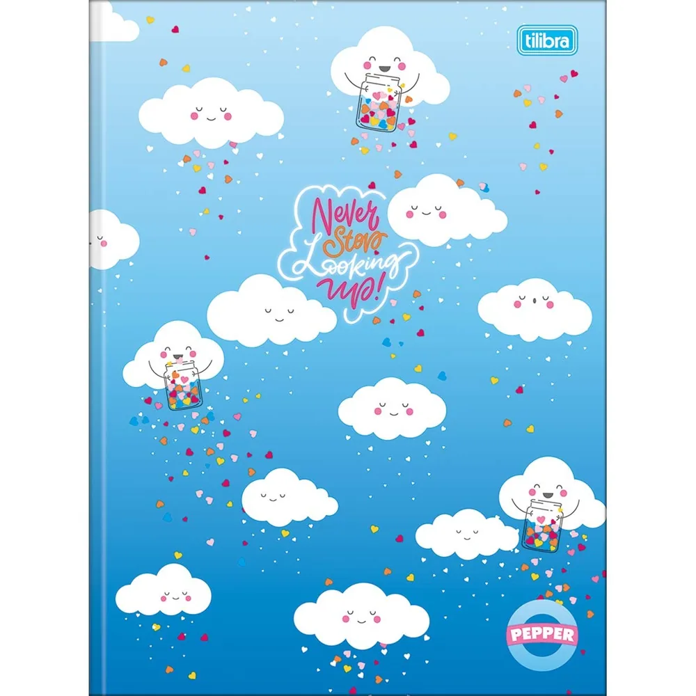 Caderno Brochura Capa Dura Universitário Pepper Feminino 80 fls