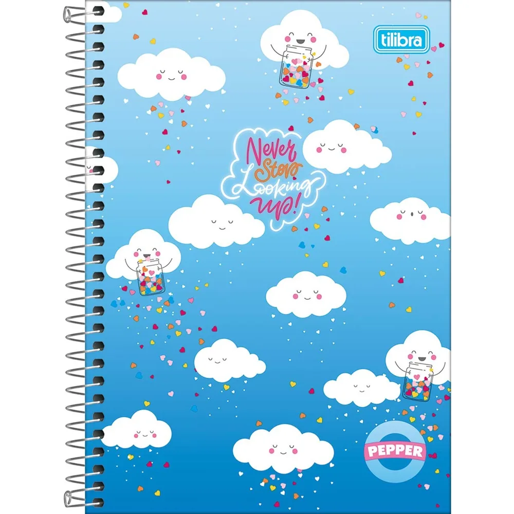Caderno 1/4 Capa Dura Pepper Feminino 80 fls