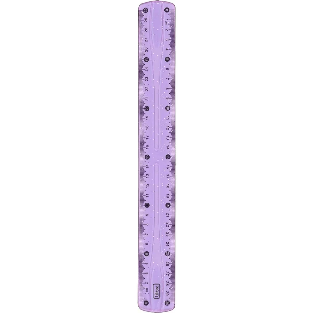 Régua Flexível 30cm Glitter