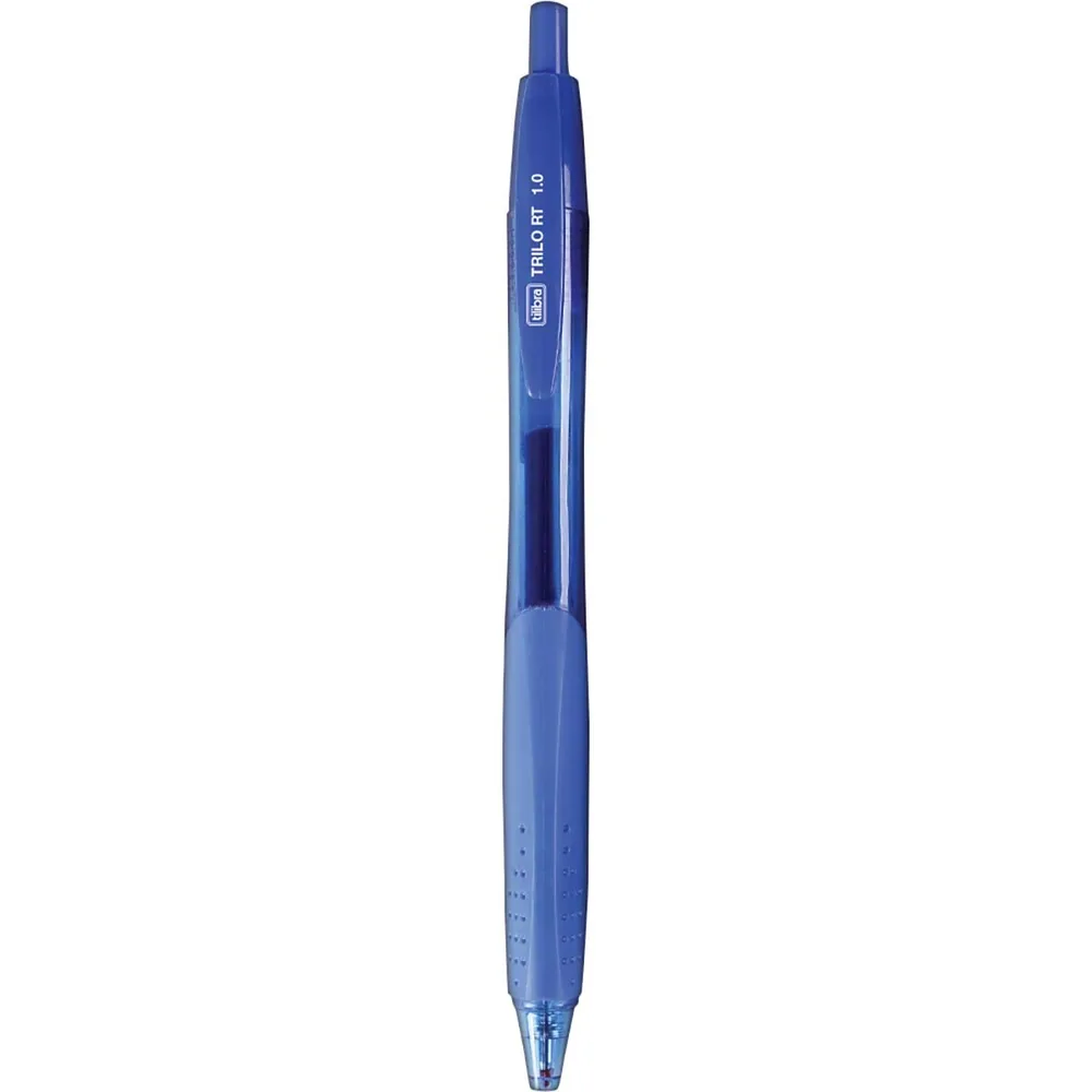 Caneta Esferográfica Retrátil Trilo - 1.0mm Azul
