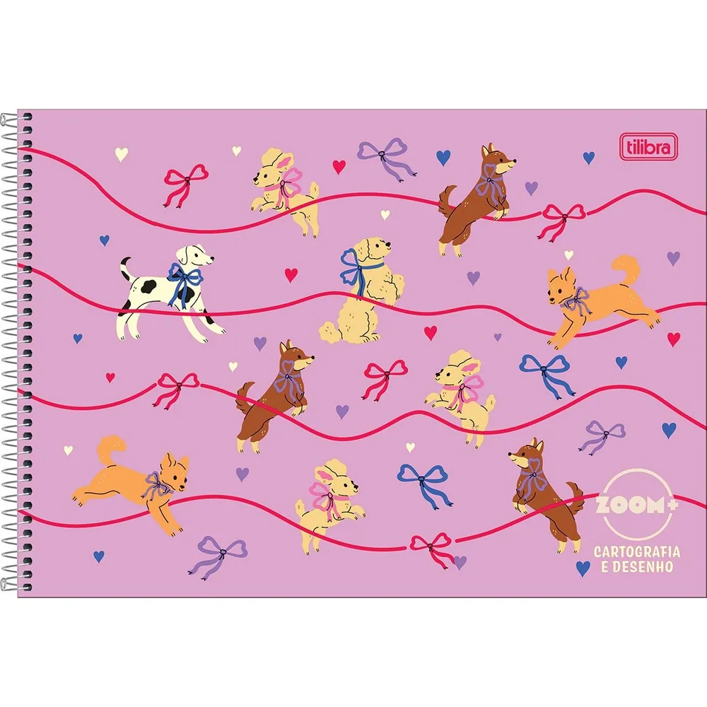 Caderno Cartografia e Desenho Capa Dura Zoom+ Feminino 96 fls