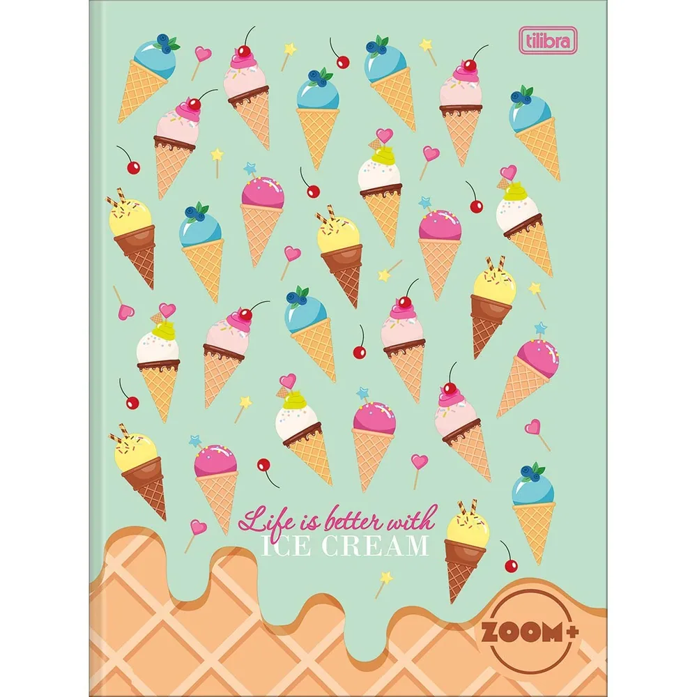 Caderno Brochura Capa Dura Universitário Zoom+ Feminino 48 fls