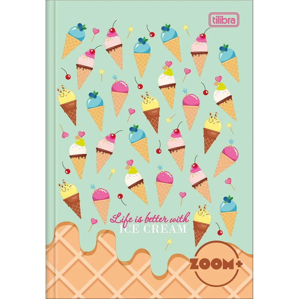 Caderno Brochura Capa Dura 1/4 Zoom+ Feminino 48 fls