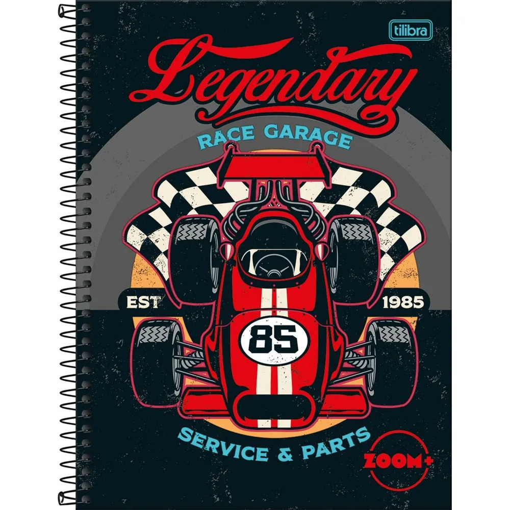 Caderno Universitário Capa Dura 16 Matérias Zoom+ Masculino 320 fls