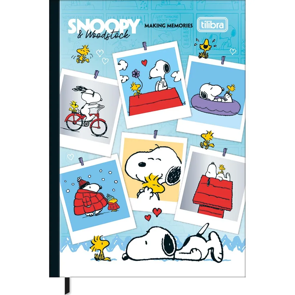 Caderneta Costurada Capa Dura Petit Snoopy 96 fls