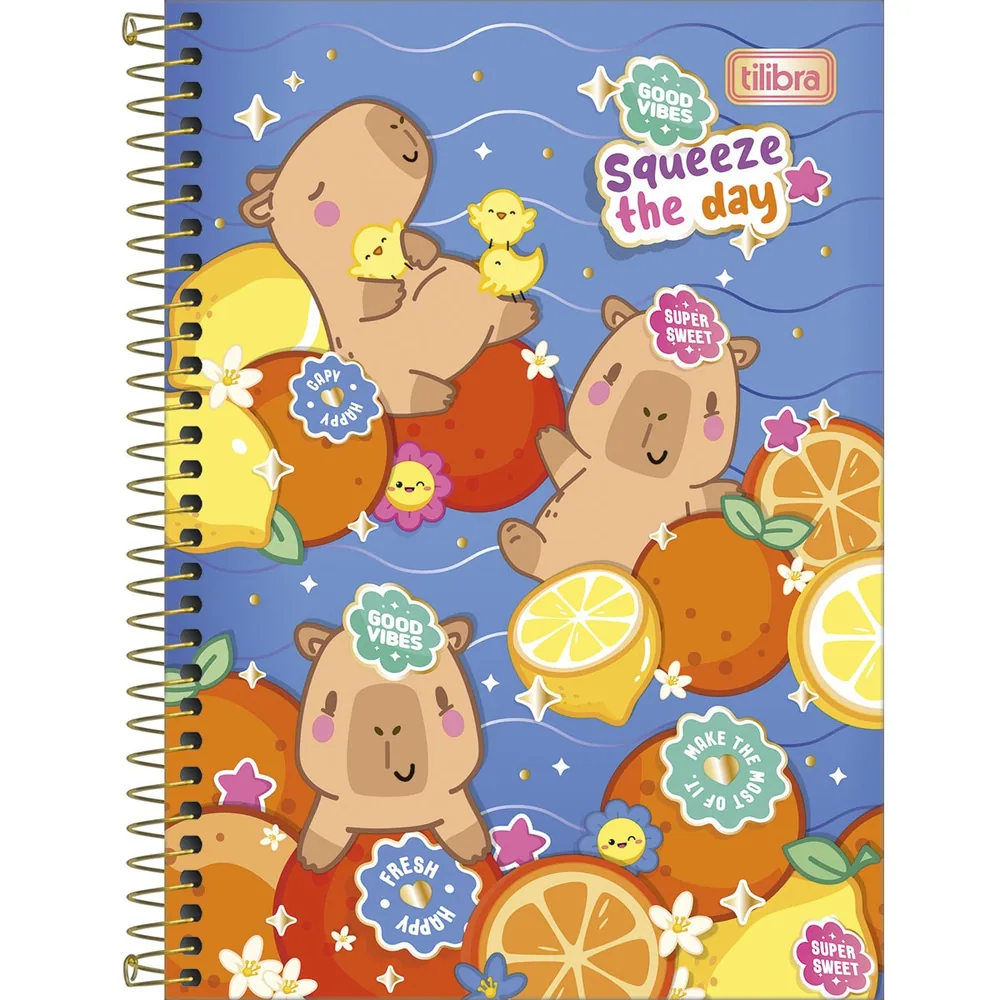 Caderno 1/4 Capa Dura Capyclub 80 fls