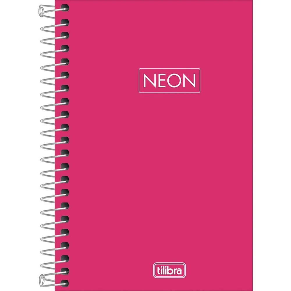 Caderneta 1/8 Capa PP Neon Feminino 80 fls