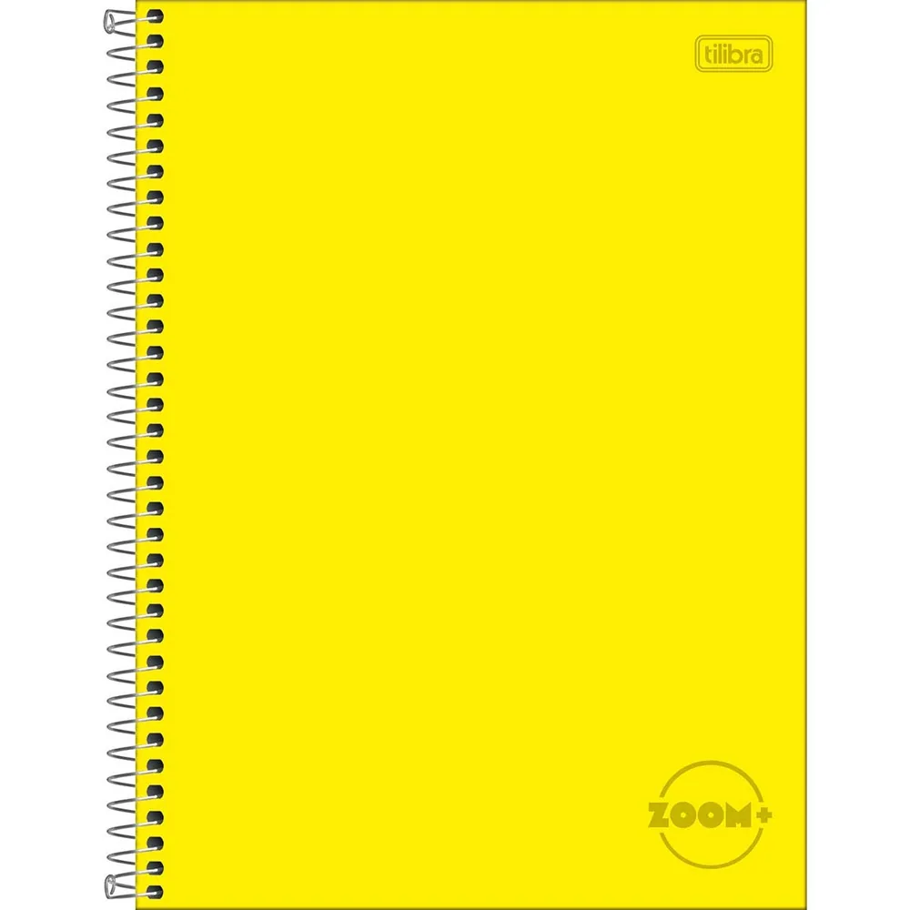 Caderno Universitário Capa Dura Amarelo 1 Matéria Zoom+ 96 fls