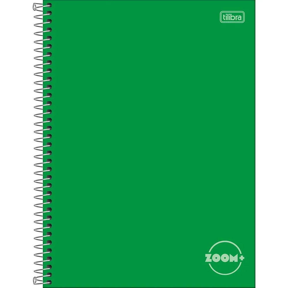 Caderno Universitário Capa Dura Verde 1 Matéria Zoom+ 96 fls