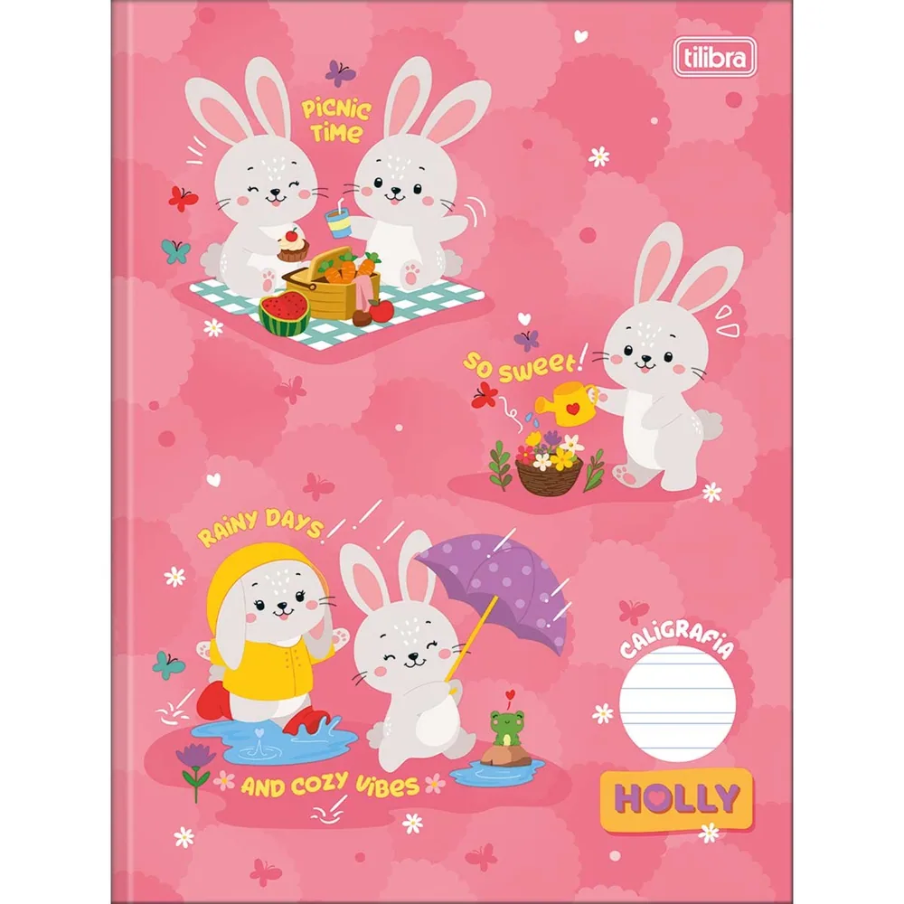 Caderno Pedagógico Capa Dura Caligrafia Holly 40 fls