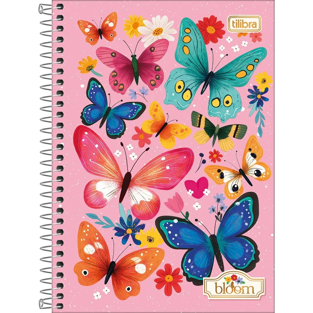 Caderno 1/4 Capa Dura Bloom 80 fls