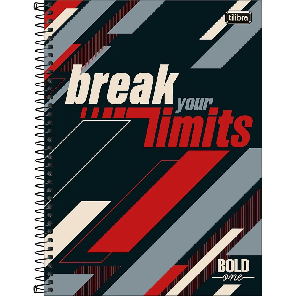 Caderno Universitário Capa Dura 15 Matérias Bold One Masculino 240 fls
