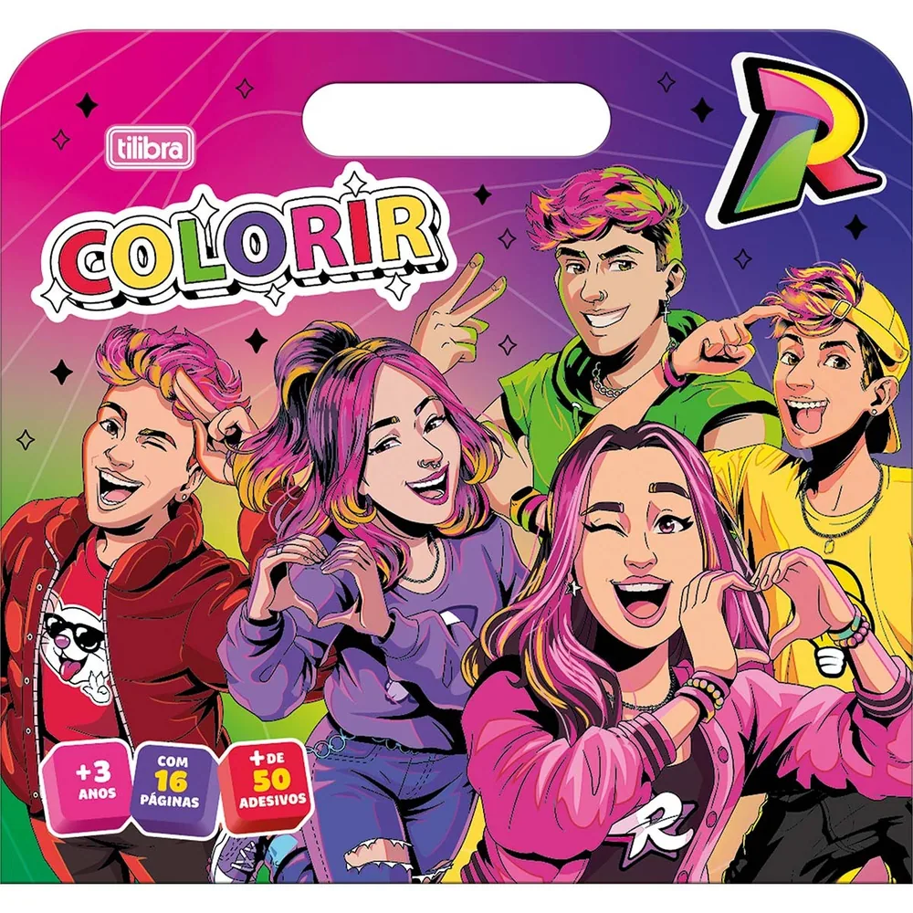 Álbum Colorir Maleta Dos Rosa 8 fls